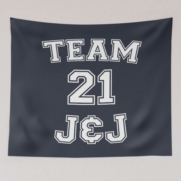 Item preview, Vaccine pride: Team J&J (white college/varsity jersey typeface) designed and sold by Ofeefee.