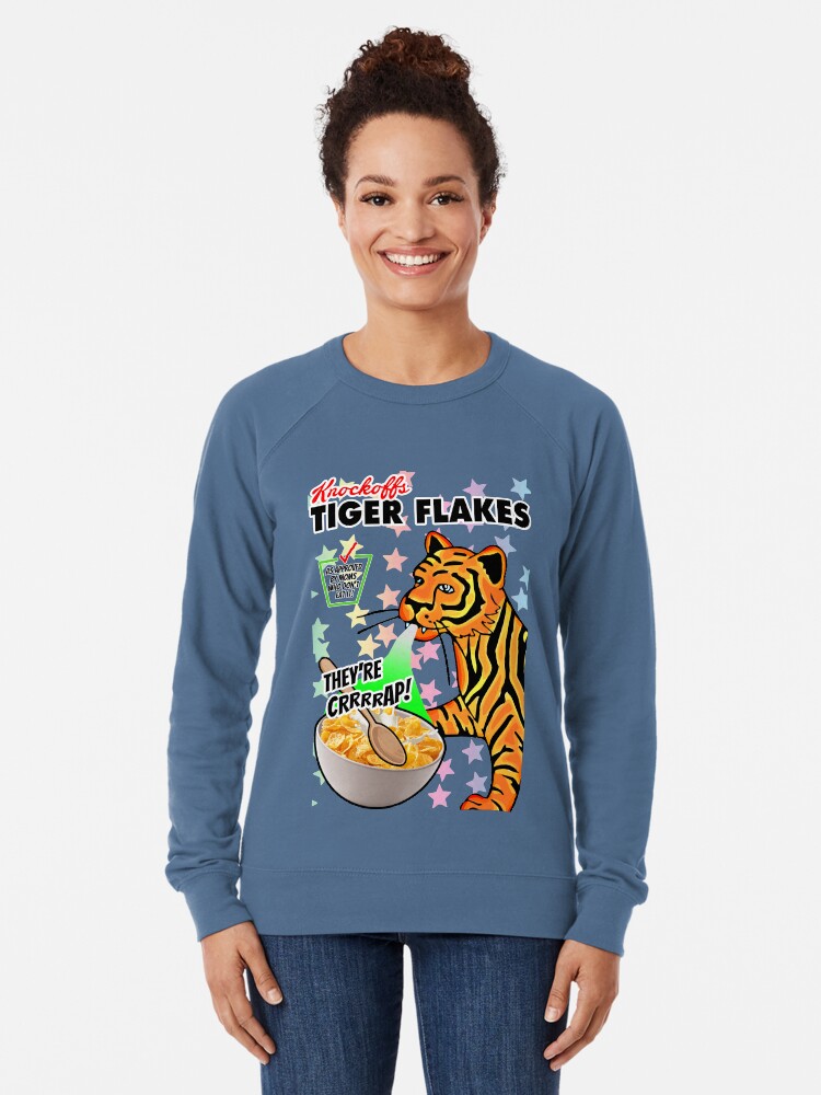 Knockoff Breakfast Cereal Tiger Flakes kinda Frosted! Lightweight  Sweatshirt