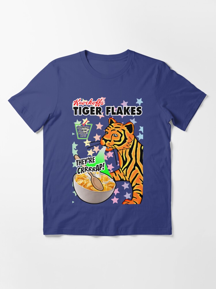 Knockoff Breakfast Cereal : Tiger Flakes : kinda Frosted! | Essential  T-Shirt