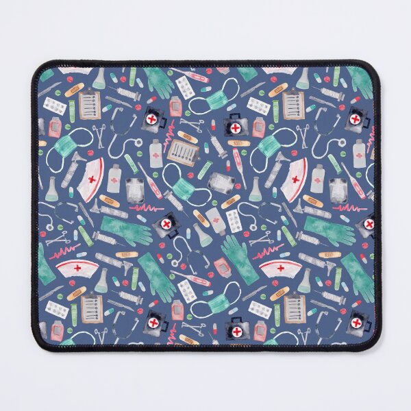 Item preview, Medical Pattern | Doctor | Nurse | Watercolor | Navy Texture designed and sold by Harpley Design Studio.