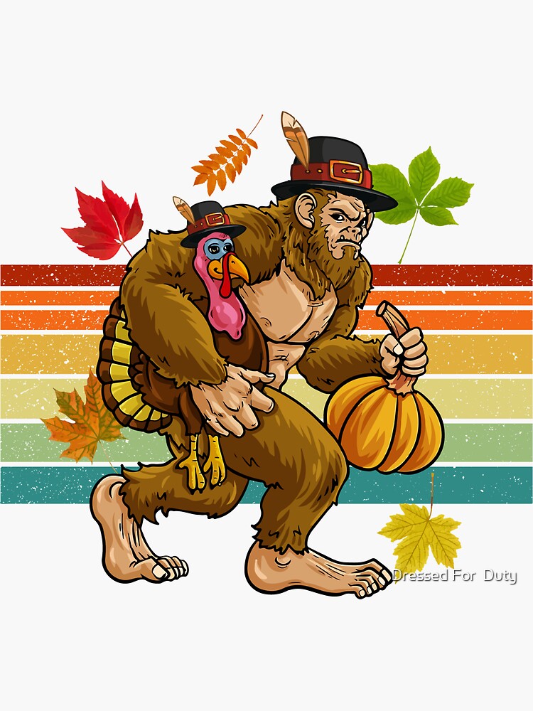 Thanksgiving Lion Pilgrim Costume Fall Autumn Sticker