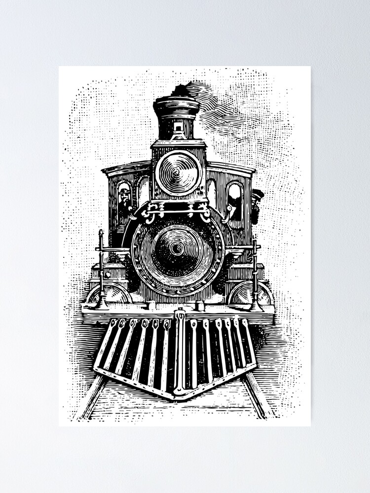 Póster «Tren Locomotora Vintage - Frente a la cara» de cartoon | Redbubble Póster «Tren Locomotora Vintage - Frente a la cara» de cartoon | Redbubble