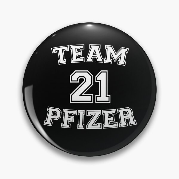 Item preview, Vaccine pride: Team Pfizer (white college/varsity jersey typeface) designed and sold by Ofeefee.