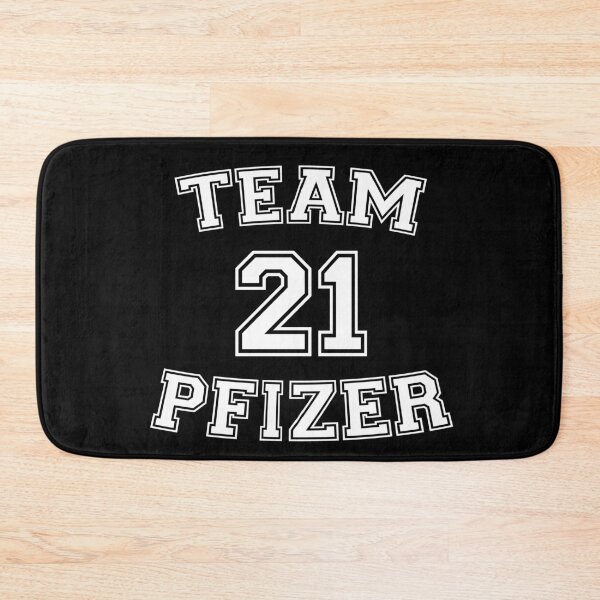 Item preview, Vaccine pride: Team Pfizer (white college/varsity jersey typeface) designed and sold by Ofeefee.