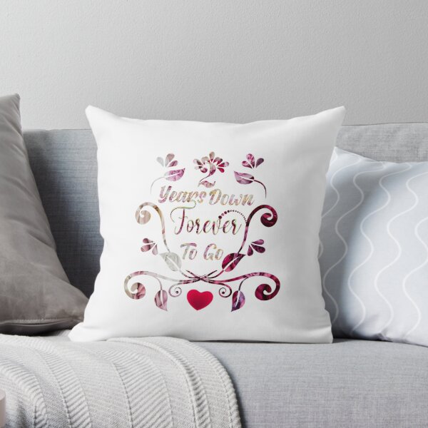 Pillow cases PERSONALISED Cotton Anniversary EMBROIDERED 2YR DOWN FOREVER TO GO 
