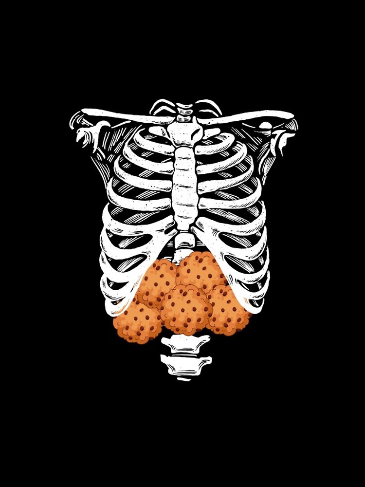 Imagen 4 de 4, Funda de iPhone con la obra Cookie Skeleton Rib Cage Funny Ate Chocolate Chip Cookies Gear, diseñada y vendida por DynamicDesign.