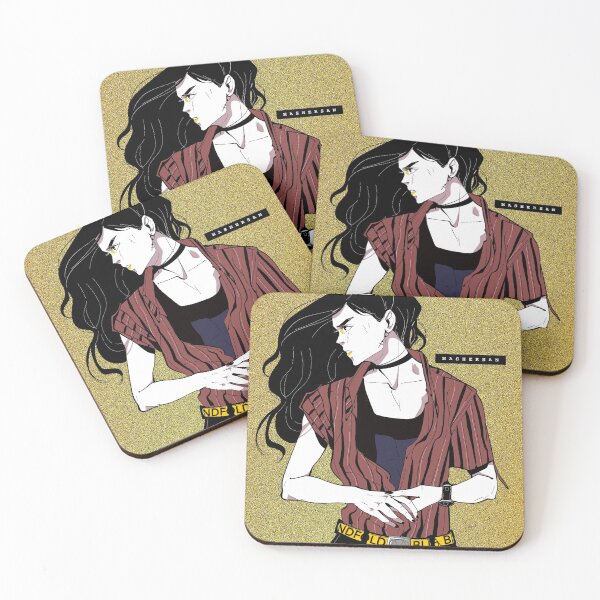 Item preview, Mitsu Blindfold Mashersan gold background designed and sold by Mashersan.