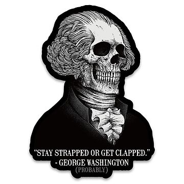 Imagen de la obra Pegatina de George Washington: Mantente atado o te aplaudirán de CarsNStuff
