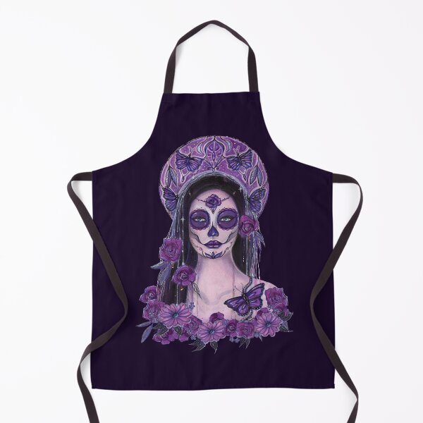 Item preview, Day of the dead purple roses and butterflies art by Renee Lavoie designed and sold by Renee Lavoie.