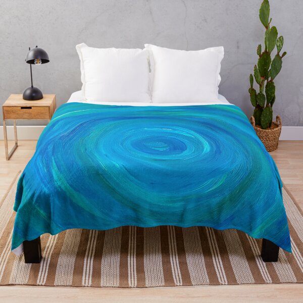 Artikelvorschau, Türkis-Spiral-Acryl-Malerei entworfen und verkauft von Ebycreations.