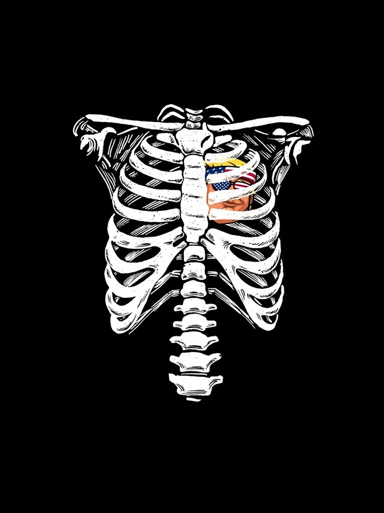 Aperçu 4 sur 4. Coque iPhone avec l'œuvre Trump Heart Skeleton Rib Cage Halloween Love Trump Skeleton Gear créée et vendue par DynamicDesign.