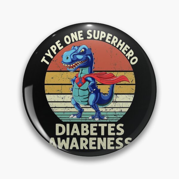 Item preview, Type One Warrior Diabetic Trex Dino Diabetes Awareness Month designed and sold by Delores Kinder.