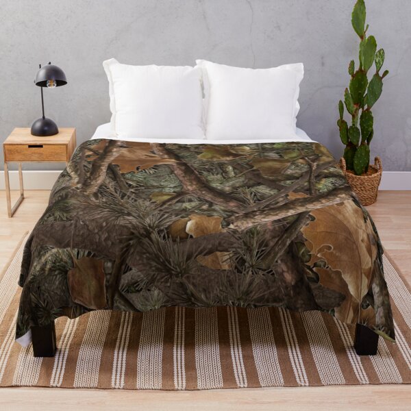Item preview, Realistic forest camouflage. Seamless pattern. Conifer and oak branches and leaves. designed and sold by TeeFashionShop.