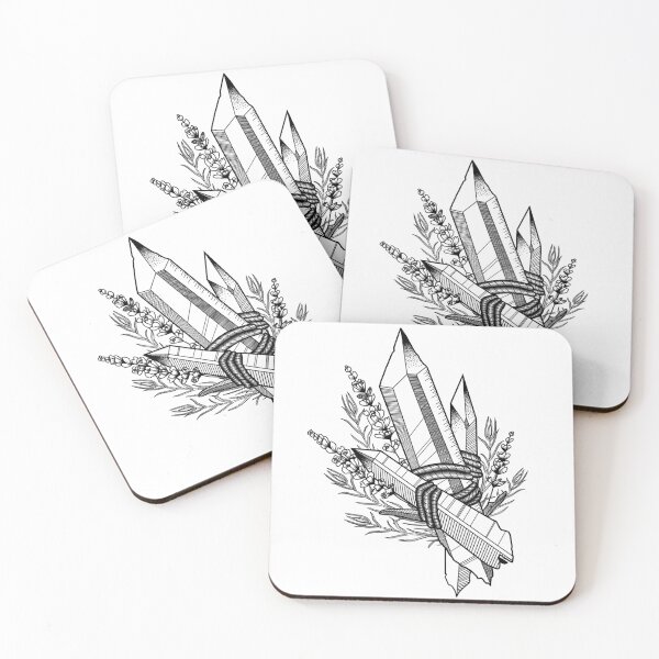 Item preview, Crystal Herb Bundle Tattoo designed and sold by MyOwnFairytales.