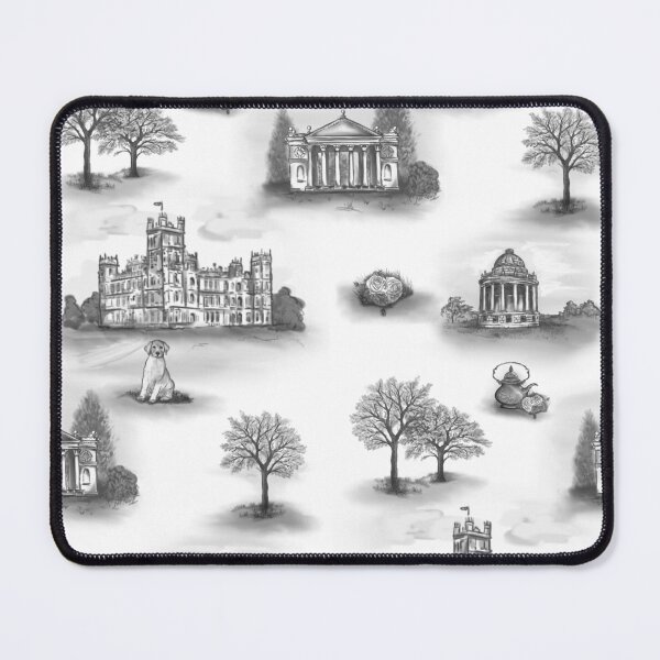 Item preview, Black and Gray Downton Abbey Toile designed and sold by Sharilea.
