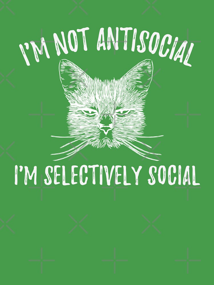 Funny Cat - I'm Not Antisocial, I'm Anti-stupid - Cats Lover Kids