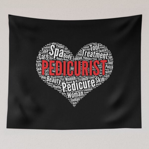 Item preview, Pedicurist Heart Shape Word Cloud Design Pedicure product designed and sold by theodoros20.