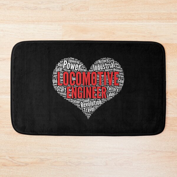 Item preview, Locomotive engineer Heart Shape Word Cloud Train Lover design designed and sold by theodoros20.