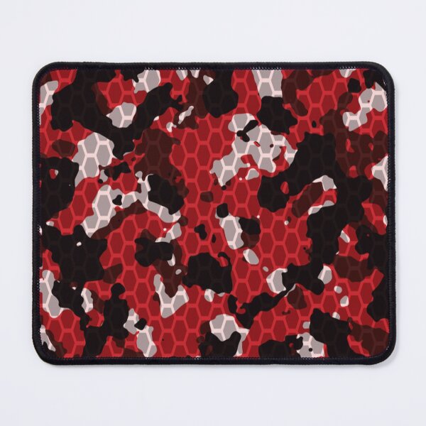 Item preview, Seamless red black and white camo with hi-tech hexagonal grid pattern vector designed and sold by TeeFashionShop.