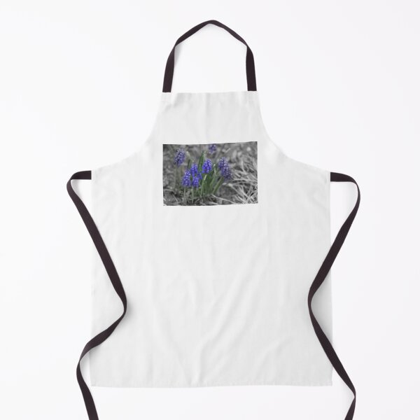 Item preview, Purple Grape Hyacinths Blooms Focal Black and White designed and sold by JariHawk.