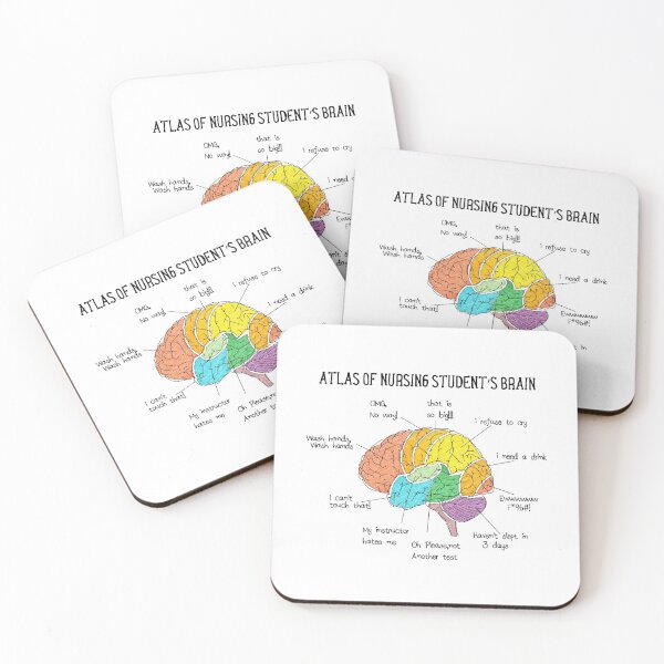 Item preview, Nursing Student Humor Brain - Funny Nursing Student designed and sold by Raminovitch.