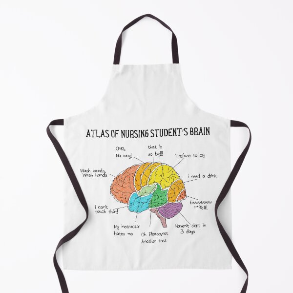 Item preview, Nursing Student Humor Brain - Funny Nursing Student designed and sold by Raminovitch.