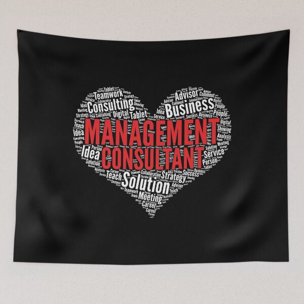 Item preview, Management consultant Heart Shape Word Cloud Design graphic designed and sold by theodoros20.