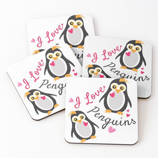 Item preview, I love Penguins Love nature Friendship Funny penguins Love Valentine Summer Gift Art Design Happy Life Apparel Essential Motivation Inspiration Joy Mood  designed and sold by DesignByHeartUK.