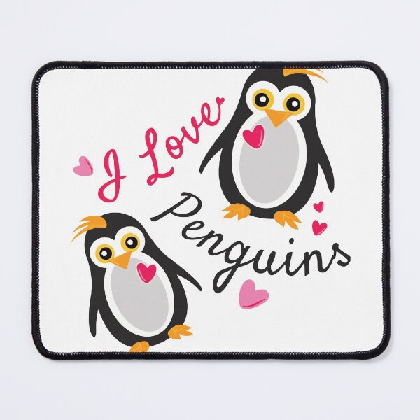 Item preview, I love Penguins Love nature Friendship Funny penguins Love Valentine Summer Gift Art Design Happy Life Apparel Essential Motivation Inspiration Joy Mood  designed and sold by DesignByHeartUK.