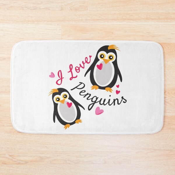 Item preview, I love Penguins Love nature Friendship Funny penguins Love Valentine Summer Gift Art Design Happy Life Apparel Essential Motivation Inspiration Joy Mood  designed and sold by DesignByHeartUK.