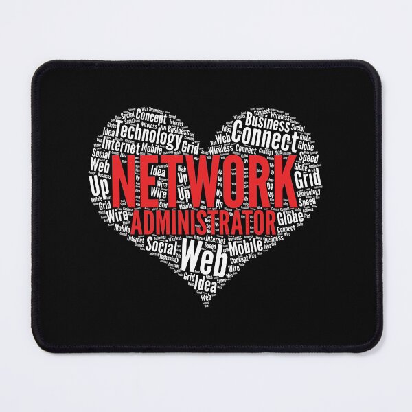 Item preview, Network administrator Heart Shape Word Cloud Design print designed and sold by theodoros20.