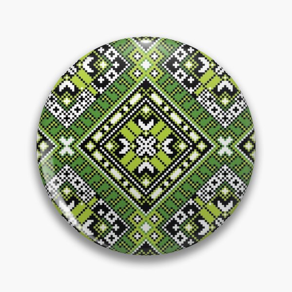 Item preview, Ukrainian Embroidery Ornament Green designed and sold by boozkova-vorona.
