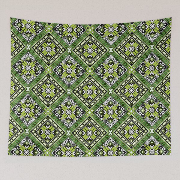 Item preview, Ukrainian Embroidery Ornament Green designed and sold by boozkova-vorona.