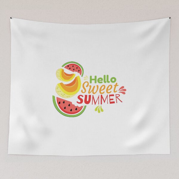 Item preview, Hello Sweet Summer watermelon Lemon Fun Rruits Juice Fun Funny Swan Love Valentine Summer Gift Art Design Happy Life Apparel Essential Motivation Inspiration Joy Mood  designed and sold by DesignByHeartUK.