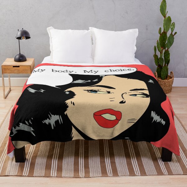 Item preview, My body My choice Black Hair Comic Girl designed and sold by Imakeyouhappy.