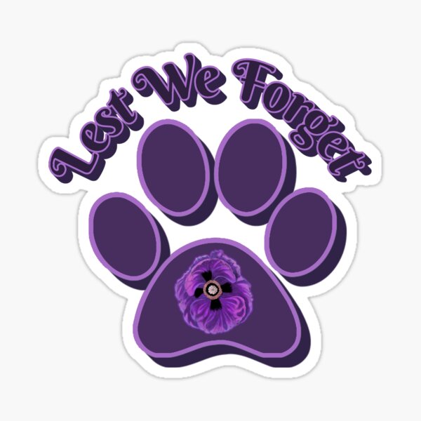 Animal Lest We Forget Purple Lilac Poppy Remembrance Day Art Board ...