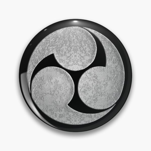 Item preview, Hidari Mitsu Tomoe Kamon in Silver Foil designed and sold by Takeda-art.