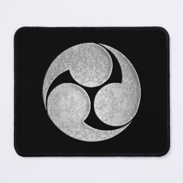 Item preview, Hidari Mitsu Tomoe Kamon in Silver Foil designed and sold by Takeda-art.