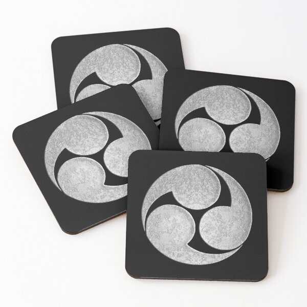 Item preview, Hidari Mitsu Tomoe Kamon in Silver Foil designed and sold by Takeda-art.