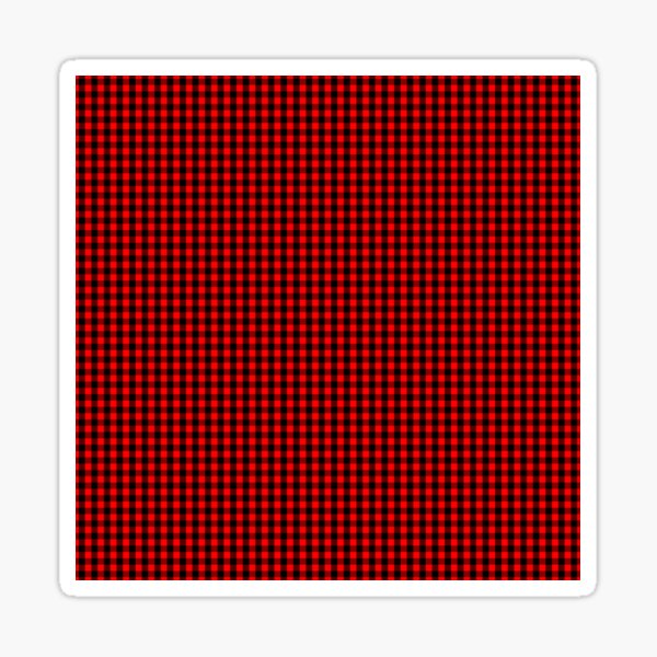 Micro Red and Black Buffalo Check Plaid Tartan Sticker