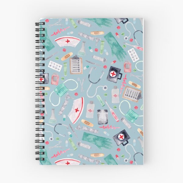 Item preview, Medical Pattern | Doctor | Nurse | Watercolor | Blue designed and sold by Harpley Design Studio.