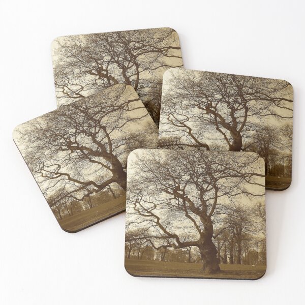 Item preview, Old tree in late autumn in sepia designed and sold by un-artiges.
