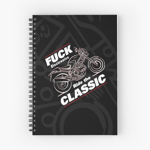 Item preview, Fuck Electronics Ride The Classic, Great Monster Line Art Motorycle, Biker designed and sold by etoide.