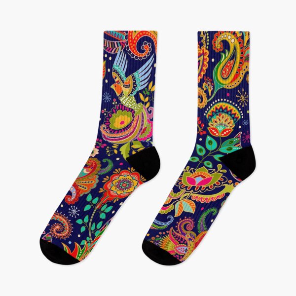 Item preview, Colorful seamless pattern with birds and decorative elements. Paisley. Indian style. designed and sold by TeeFashionShop.