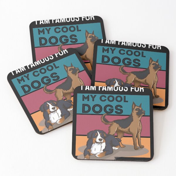 Item preview, I am Famous for my Cool Dogs Vintage Dog lover Dog Owner   designed and sold by Rzelemenz.