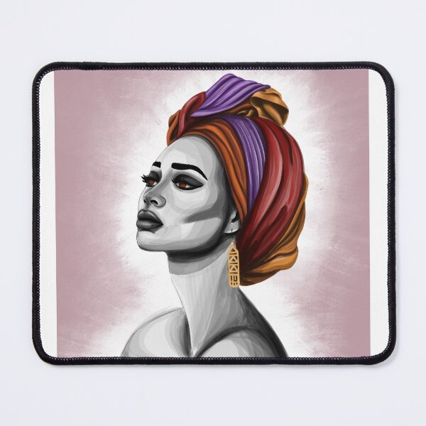 Item preview, Beautiful woman with colourful headscarf  designed and sold by RitaVeikuts.