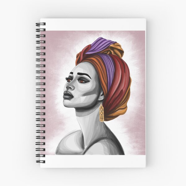 Item preview, Beautiful woman with colourful headscarf  designed and sold by RitaVeikuts.