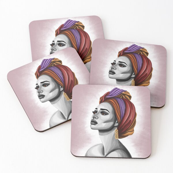 Item preview, Beautiful woman with colourful headscarf  designed and sold by RitaVeikuts.
