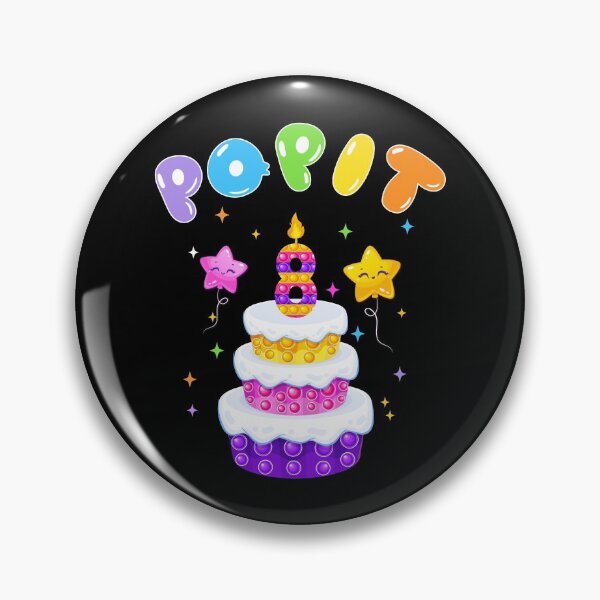 Item preview, 8th Birthday Girl and Boy Pop It, Funny Pop Fidget Toys Popping Cute colorful Kids designed and sold by Shozon.