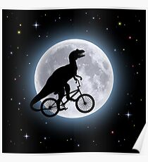 Dinosaur Moon Poster